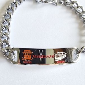 Adventureland bracelet trolley queen silver tone Iowa IA adventure land